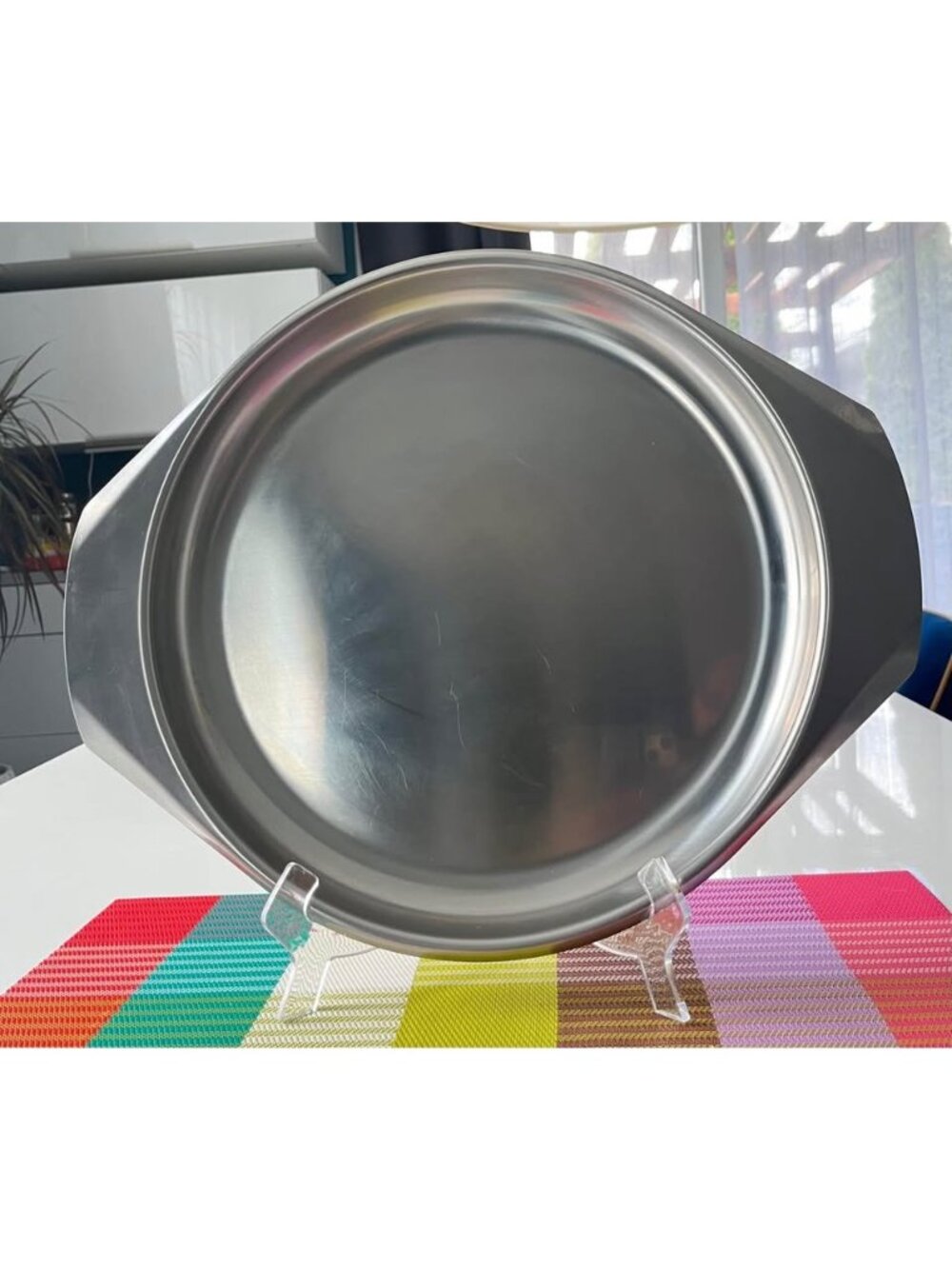 Vintage Kalmar Oval Mid Century Stainless Steel Serving Tray-Denmark